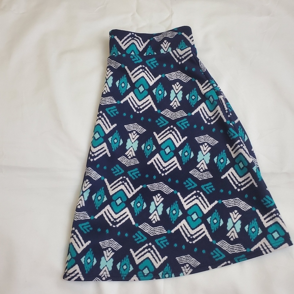 Blue Charlotte Russe Aztec Print Skirt